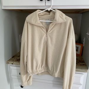 Urban Outfitters quarter zip teddy sweatshirt